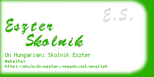 eszter skolnik business card